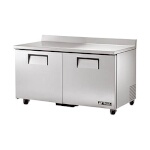 True TWT-60-HC - Work Top Refrigerator, two-section, (2) solid doors, (4) shelves